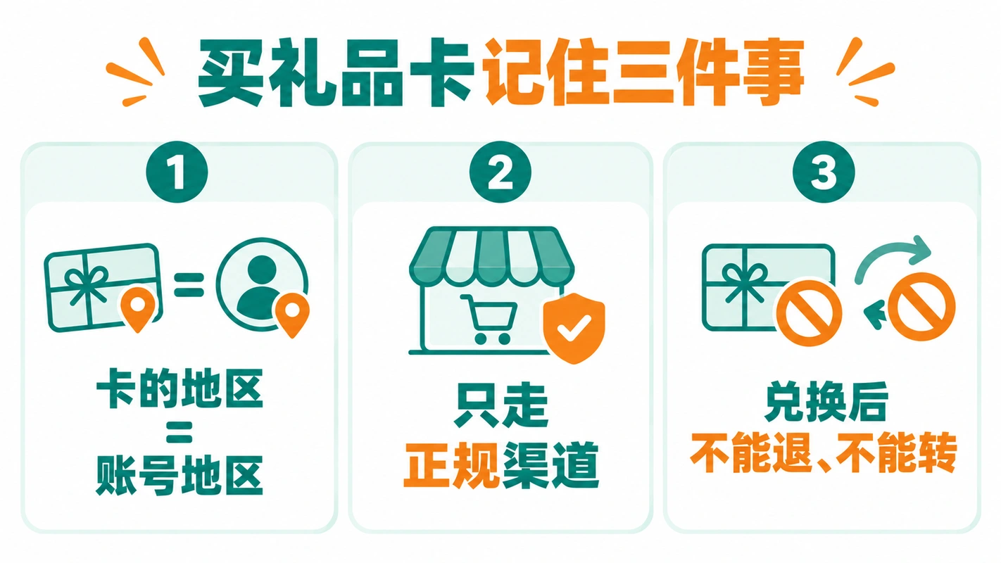 苹果礼品卡用途和三条铁律